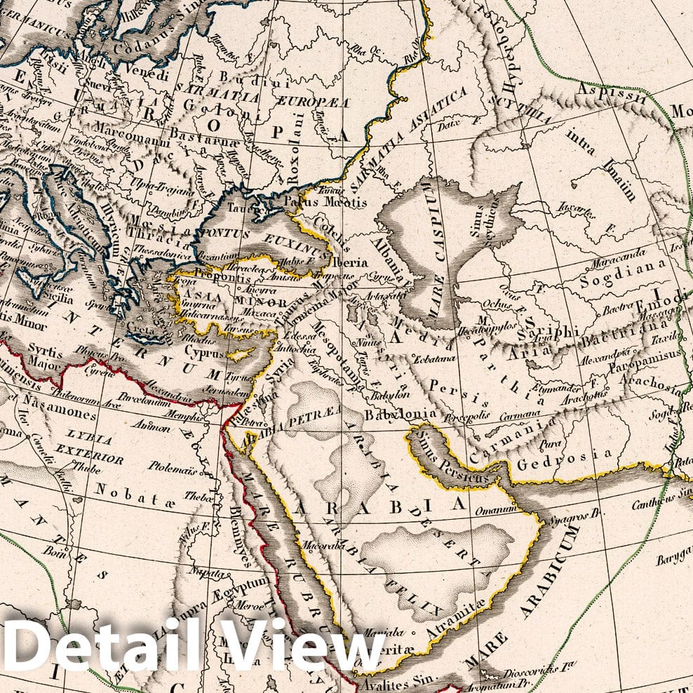 Ancient World Map, 1824 - Historical Map Print