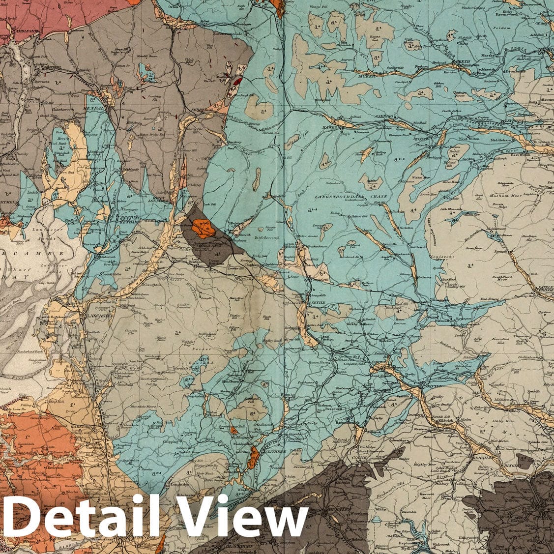 England and Wales Geological Map, 1891 - Historical Map Print