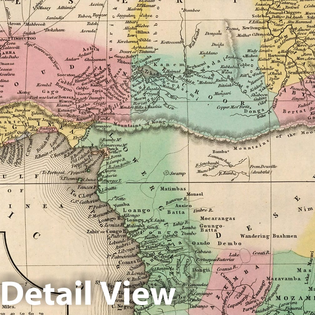 Africa with inset Liberia, 1834 - Historical Map Print