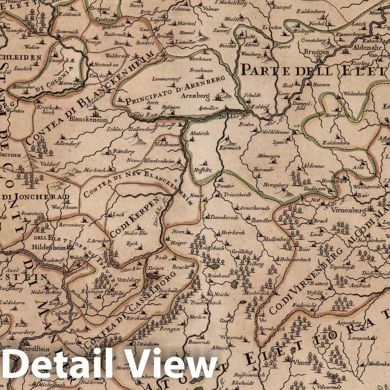 Eiffel Region - Germany, 1689 - Historical Map Print