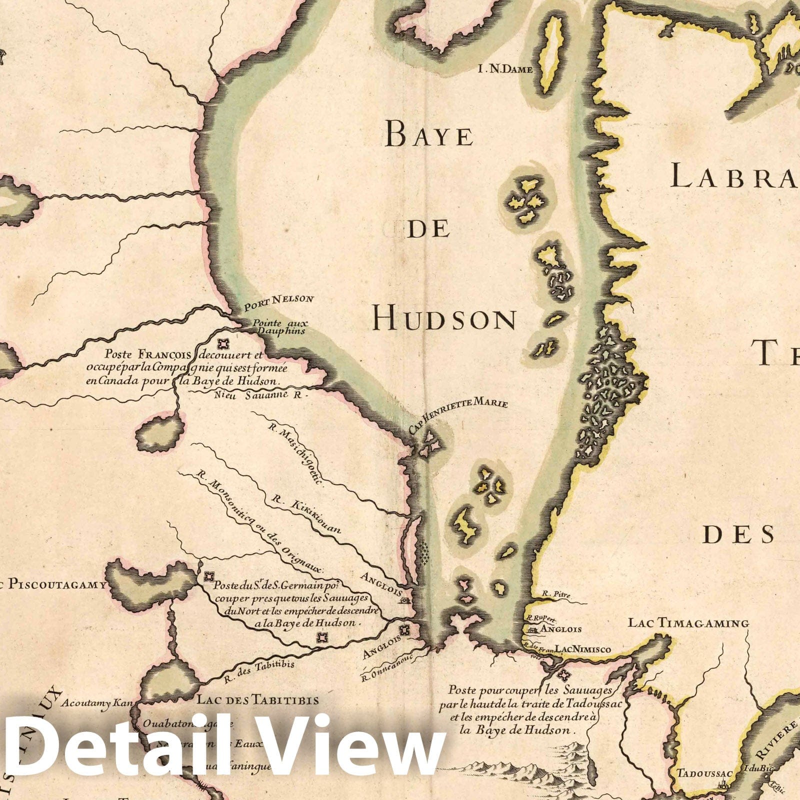 New France, 1695 - Historical Map Print