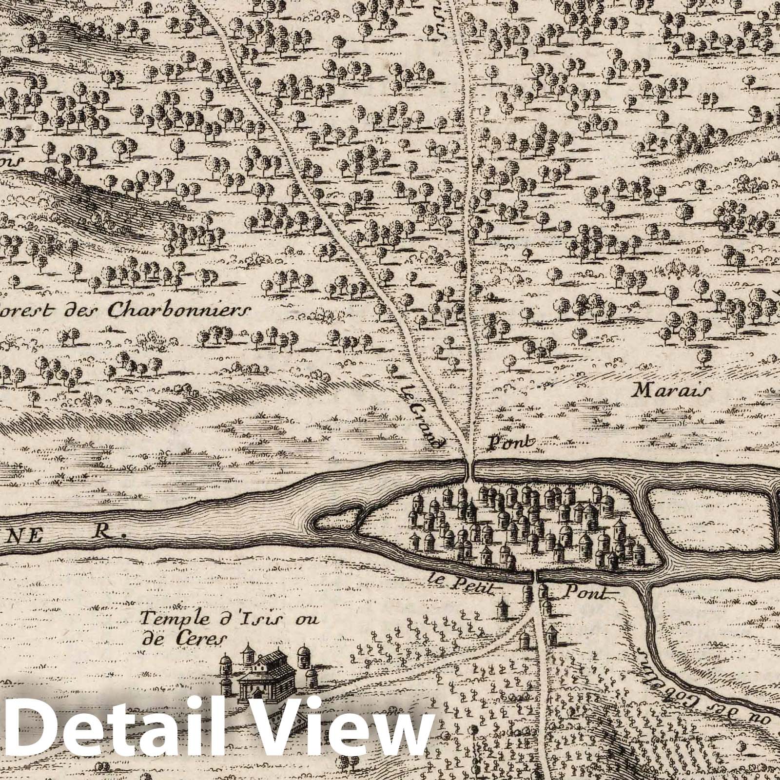 Paris, France - City Plan, 1714 - Historical Map Print