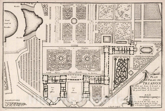 Palais de Trianon - Plan, 1700 - Historical Map Reproduction