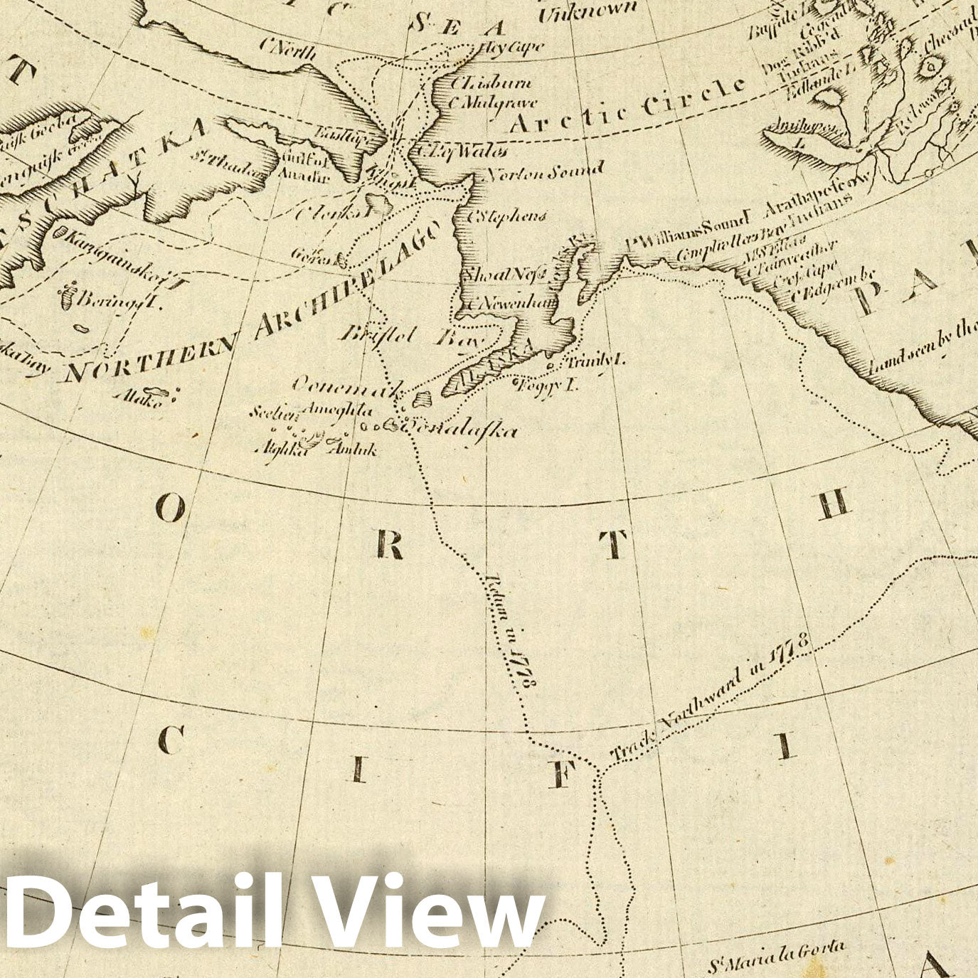 Pacific Northwest, North America and Asia - Nautical Chart, 1796 - Historical Map Print