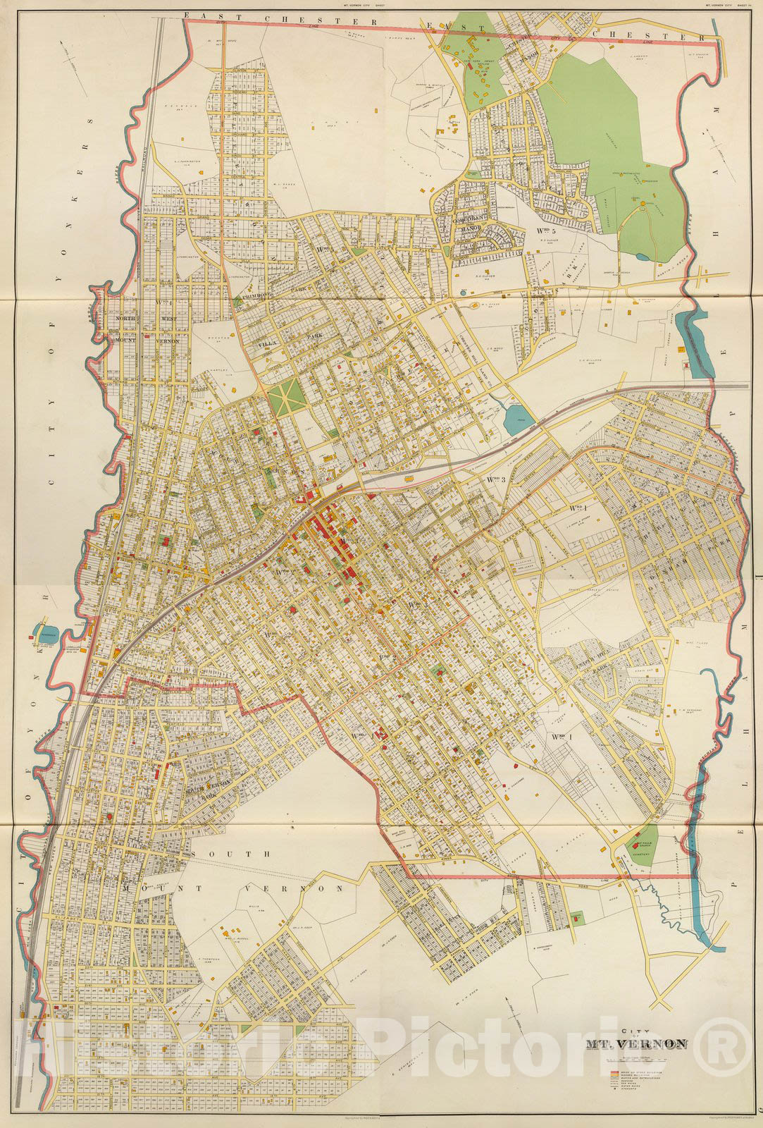 Historic Map : County Atlas Map, Composite: Mt. Vernon. 1893 - Vintage Wall Art