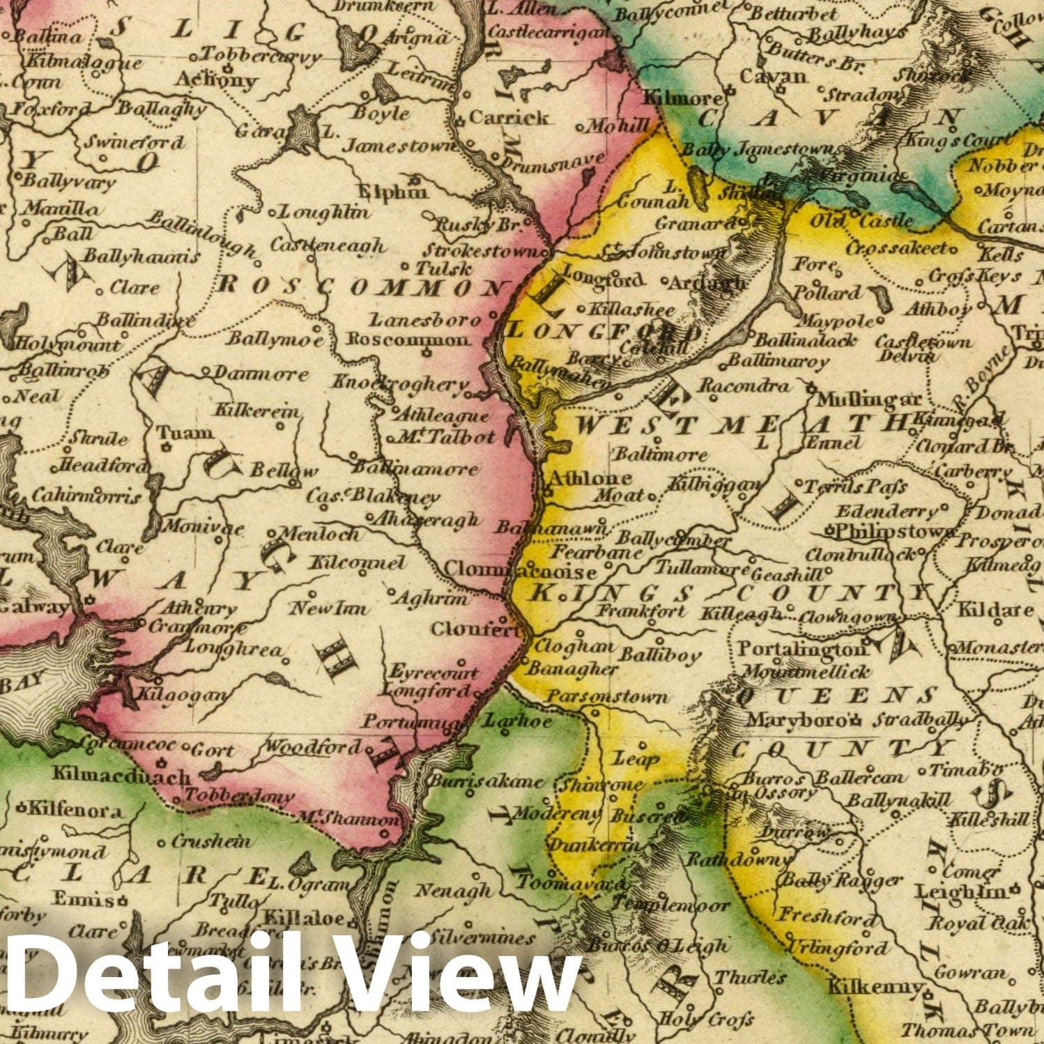 Ireland, 1822 - Historical Map Print