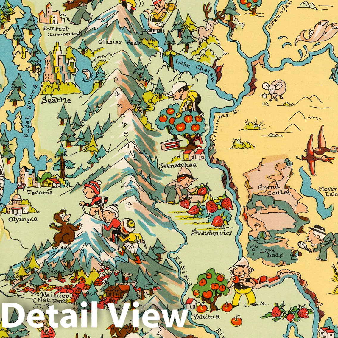 Historic Map : Washington. 1935 - Vintage Wall Art
