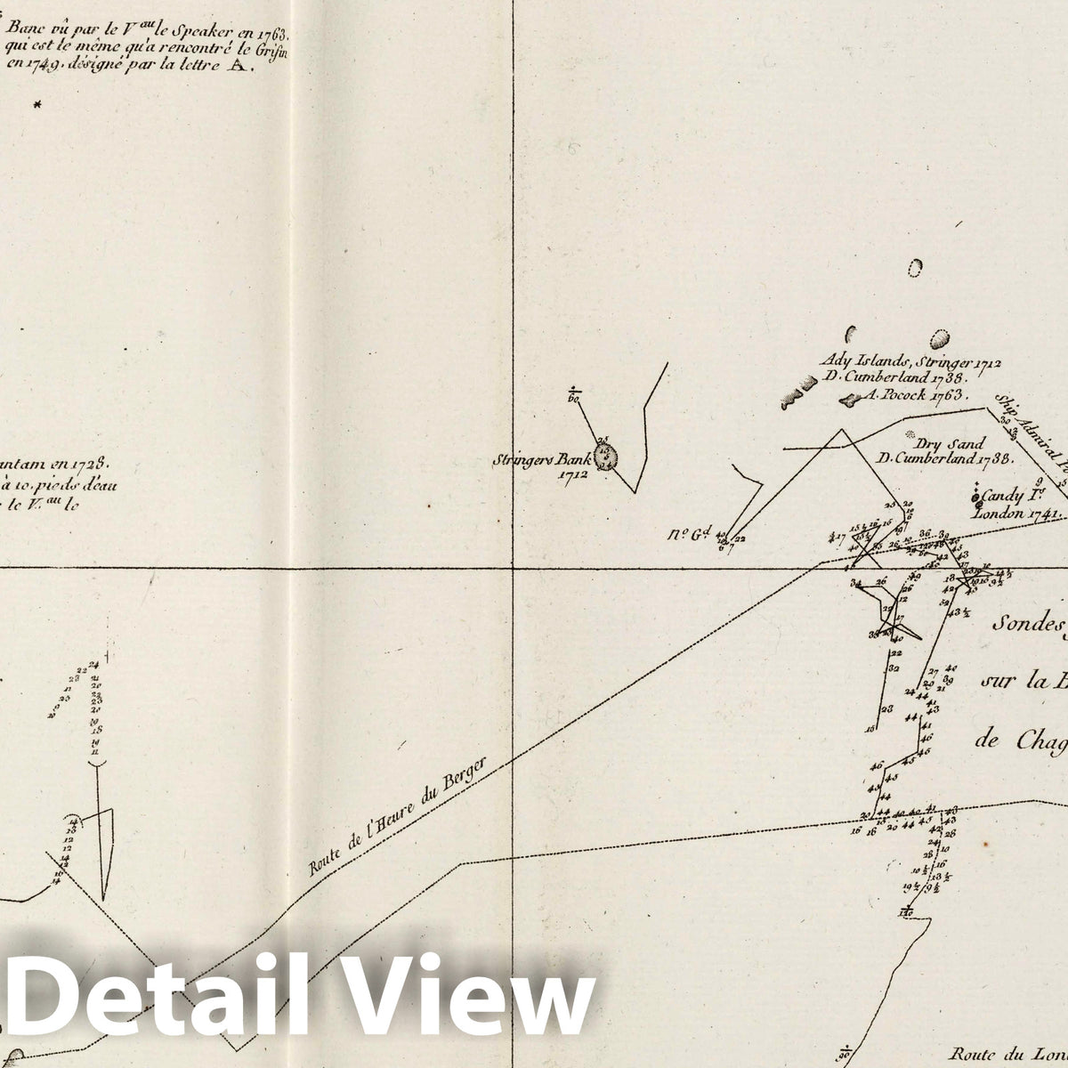 Chagos Archipelago - Nautical Chart, 1804 Historical Map Print