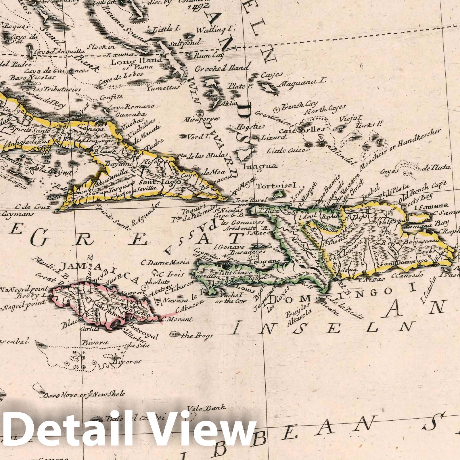 North America, Central America and Caribbean - River Map, 1753