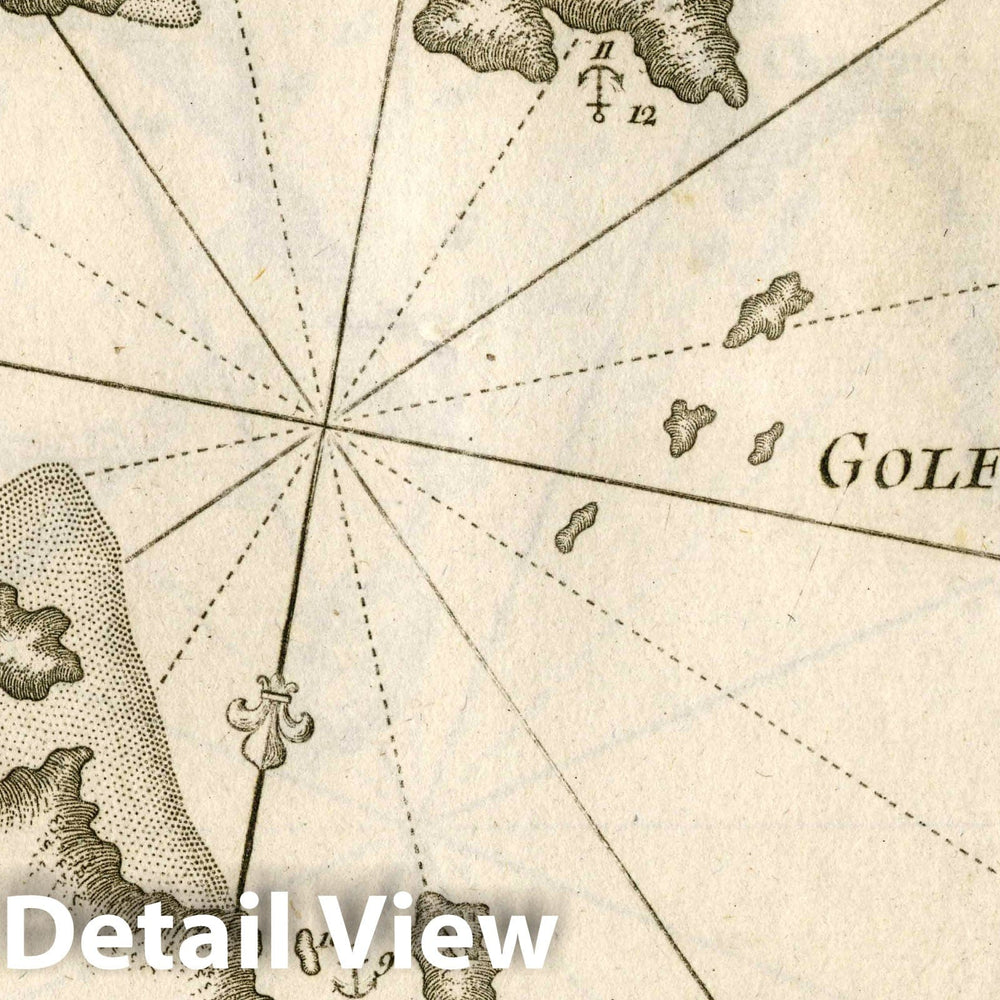 Historic Map : Chart Map, Pl. 103. Gulf of Saint Drely. 1764 - Vintage Wall Art