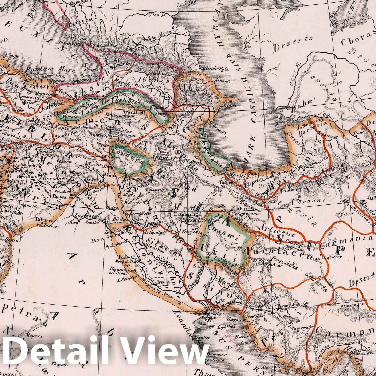 Campaigns and Empire of Alexander the Great - 1834 Historical Map Reproduction