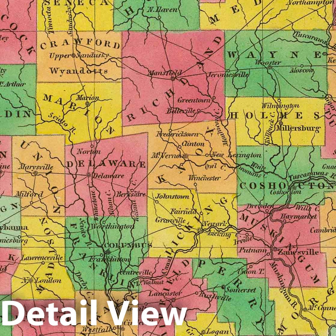 Ohio, 1831 - Historical Map Print