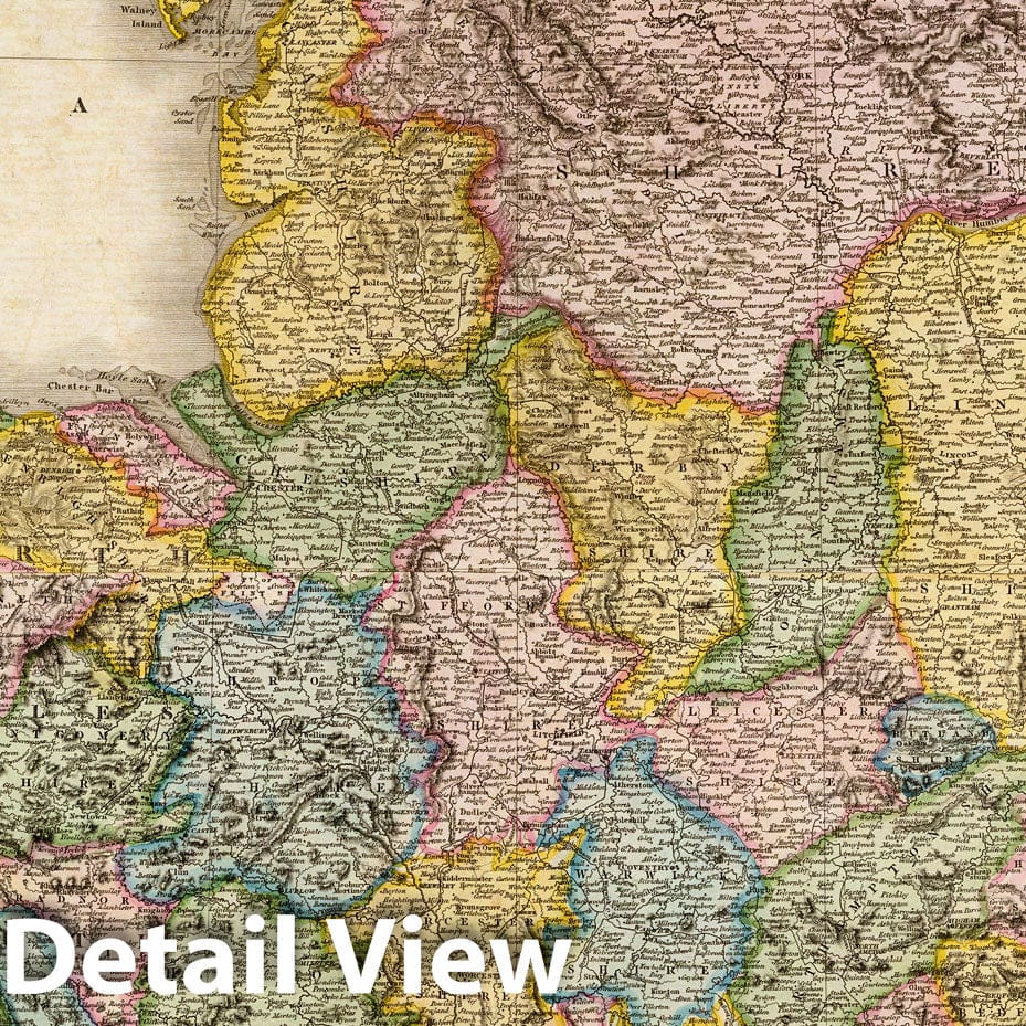 Historic Map : World Atlas Map, Composite: England. 1811 - Vintage Wall Art