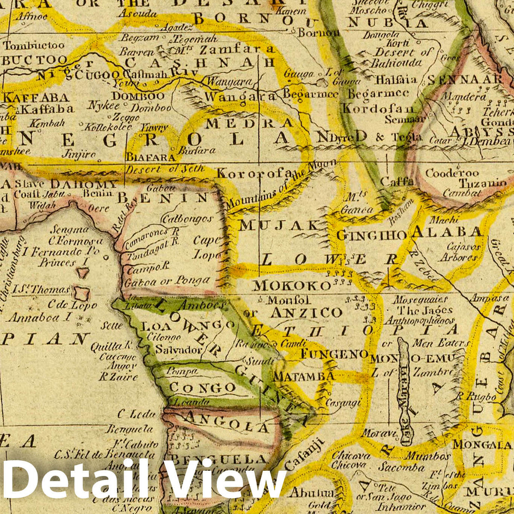 Historic Map : World Atlas Map, Africa. 1821 - Vintage Wall Art