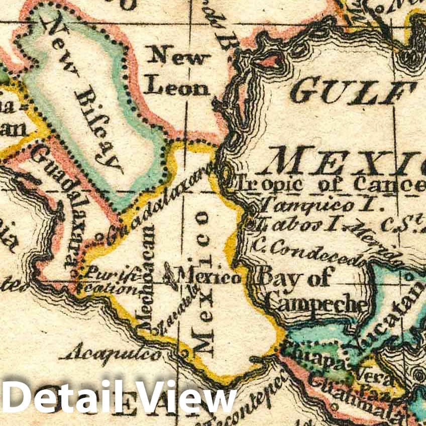 Mexico Or New Spain, 1758 - Historical Map Print