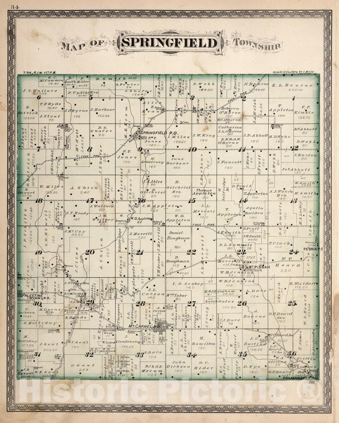Springfield Township, Franklin County, Indiana - Property Map, 1882
