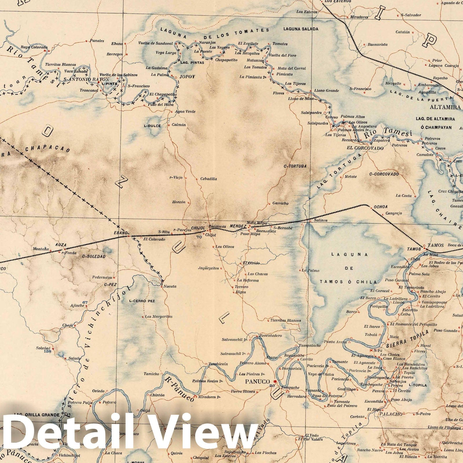 Historic Wall Map : Veracruz (Mexico), State Atlas Map, Lam. I. Carte General de E. de Veracruz. 1905 , Vintage Wall Art