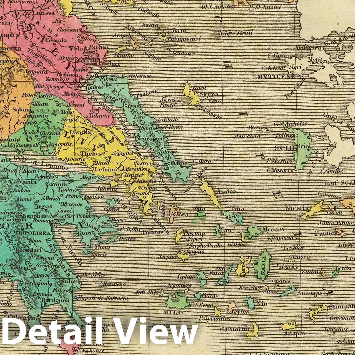 Greece, 1831 - Historical Map Print