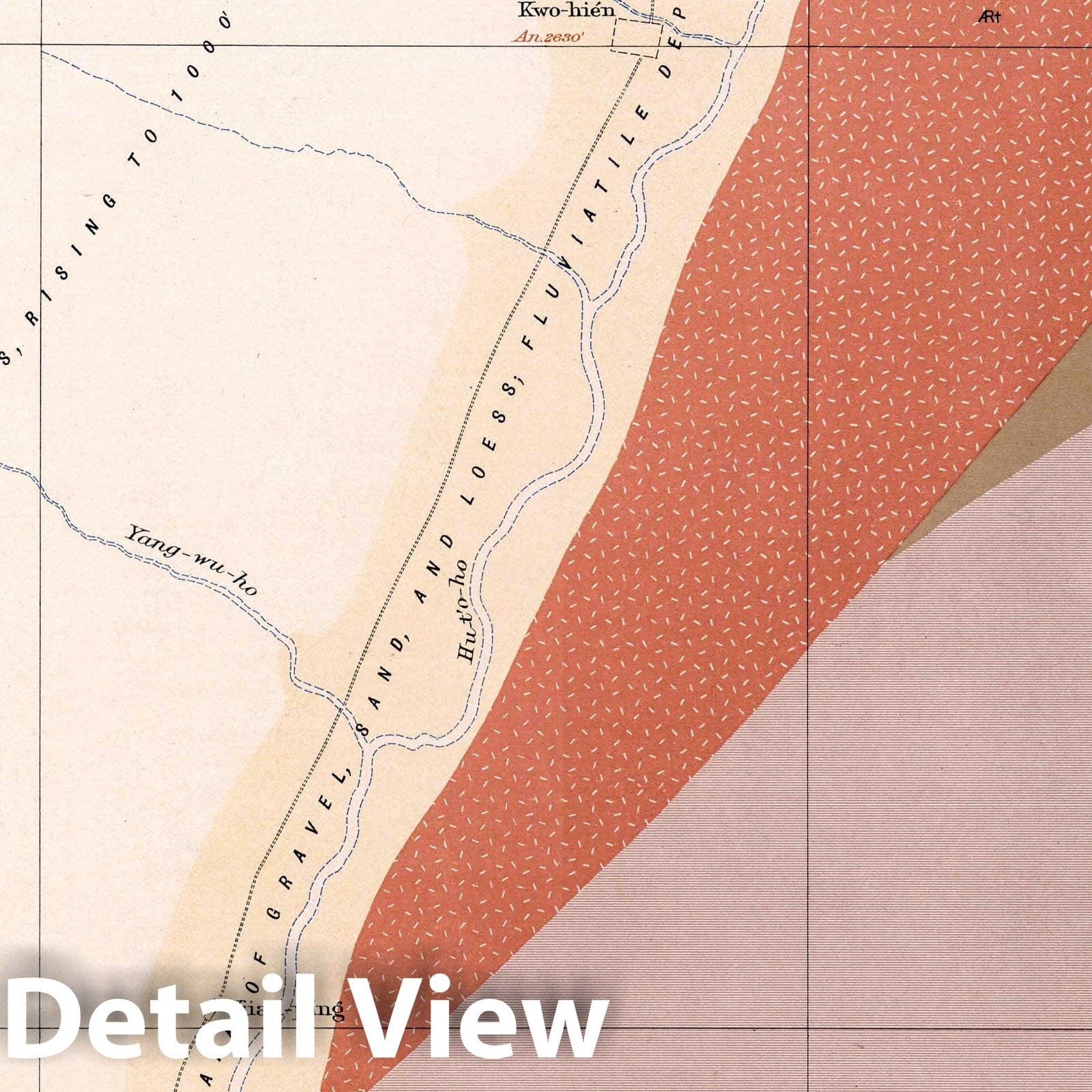 Kwo-Hien Sheet - Geologic Map, 1906 - Historical Map Print