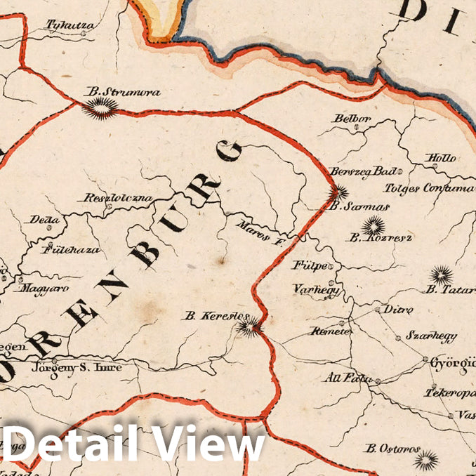 Austria, Hungary, and Transylvania, 1828 – Historical Map Print