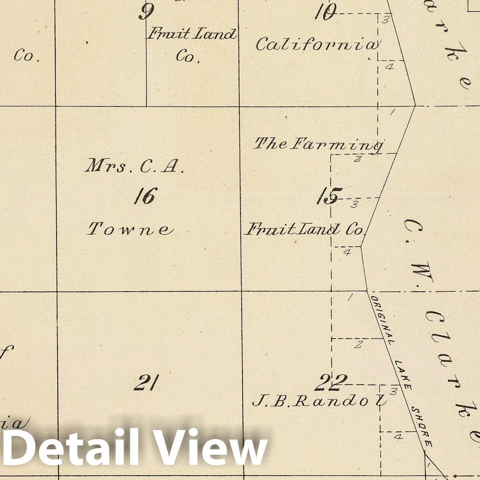 Historic Map : County Atlas Map, T.24S R.20E. 1892 - Vintage Wall Art