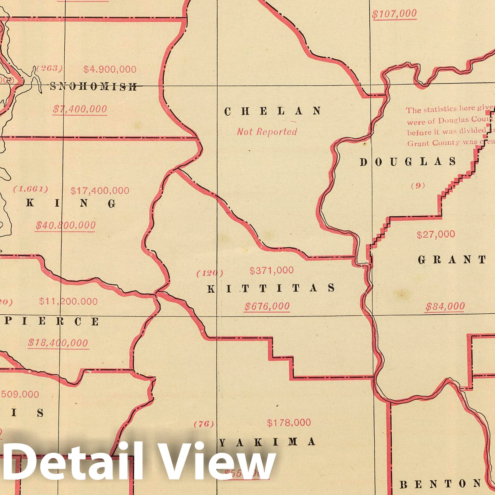Washington - Statistical Map, 1909 - Manufacturing & Mechanical Industries