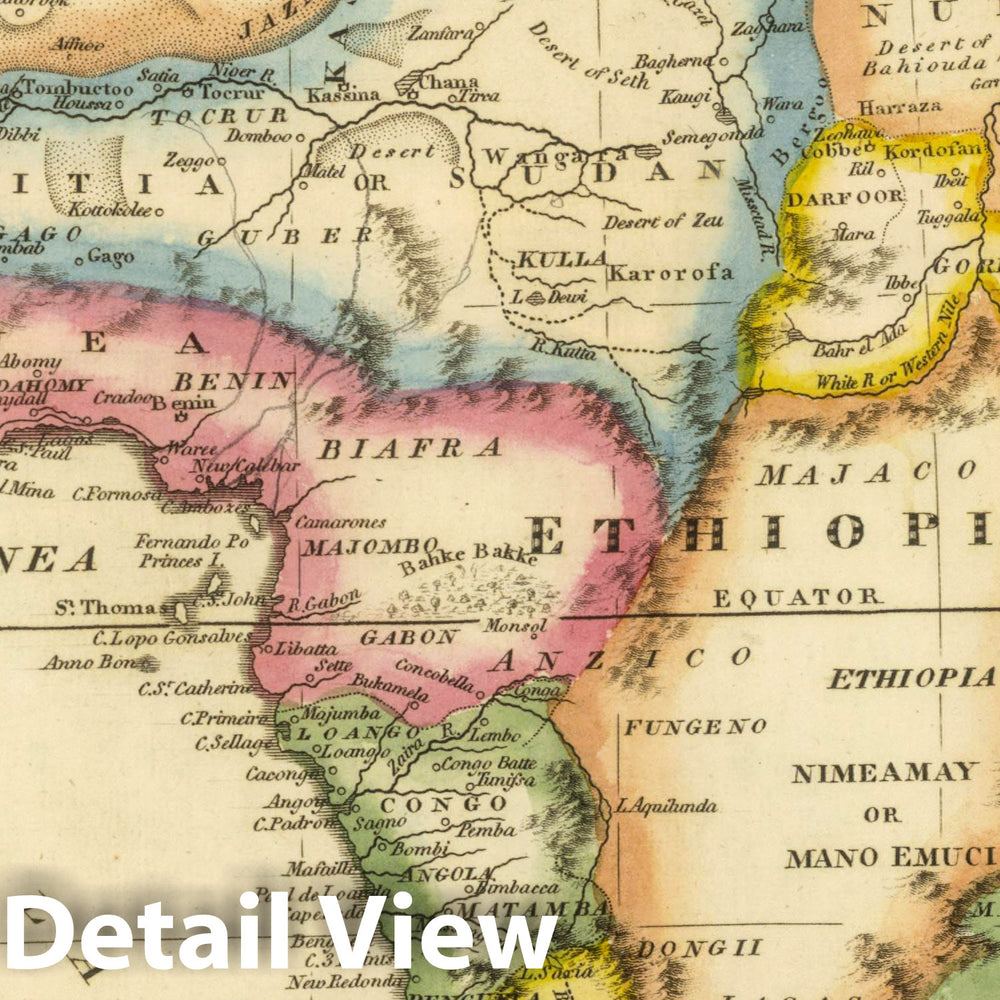 Historic Map : World Atlas Map, Africa. 1822 - Vintage Wall Art