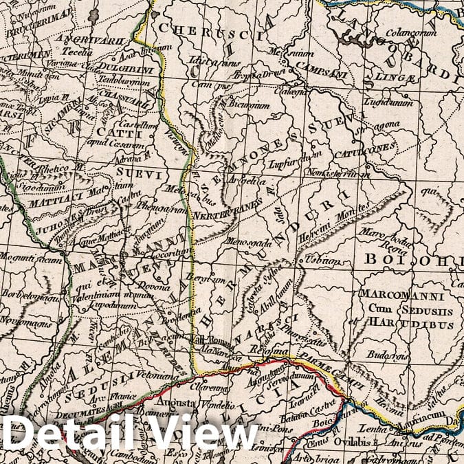 Ancient Germany, 1826 - Historical Map Print