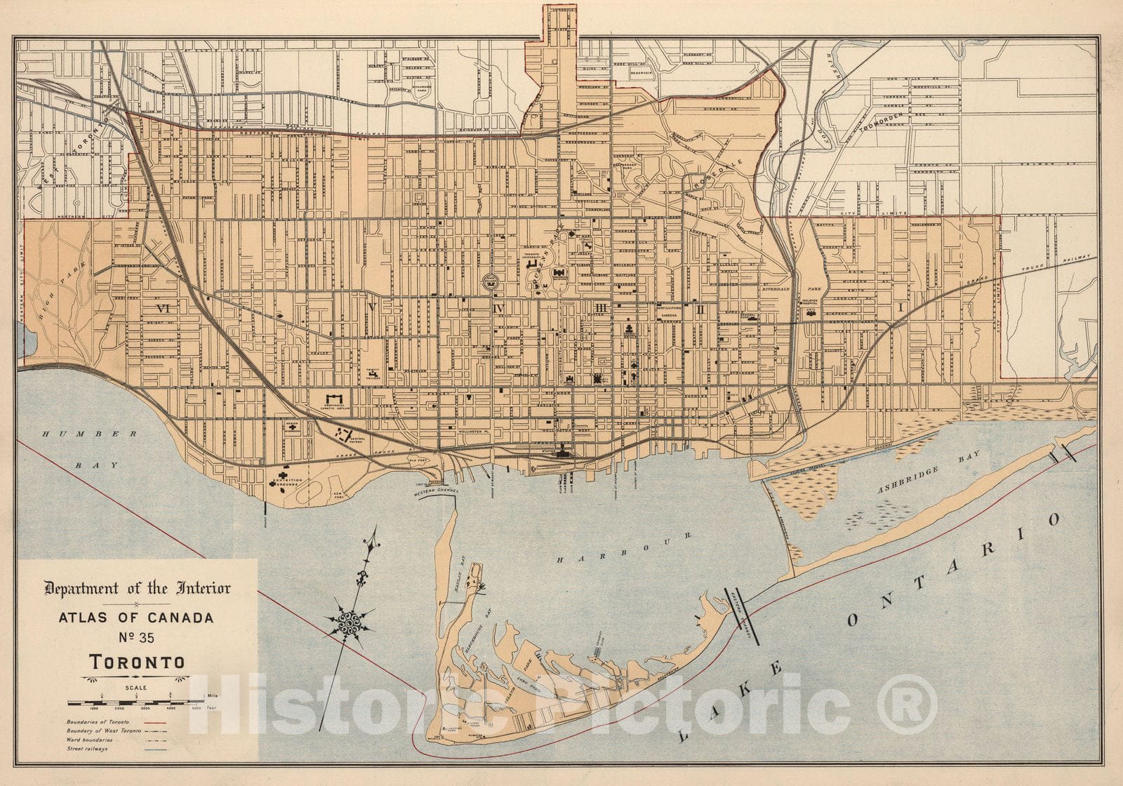 Historic Map : No. 35, Toronto 1906 - Vintage Wall Art