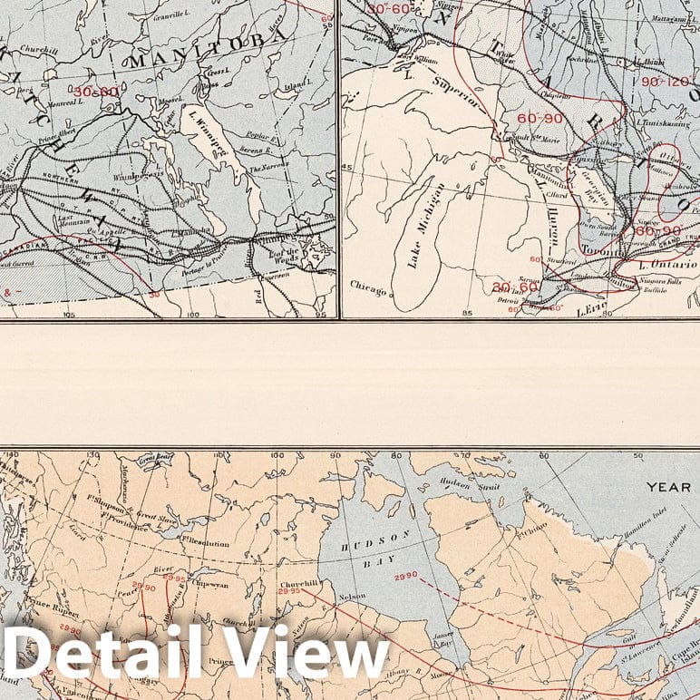 Canada - Climate Map, 1915 - Historical Atlas Reproduction