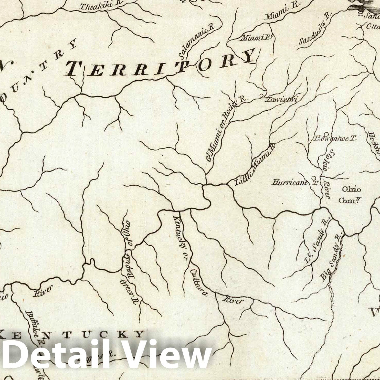 Back Settlements, Pennsylvania to Mississippi River, 1794 Historical Map Print