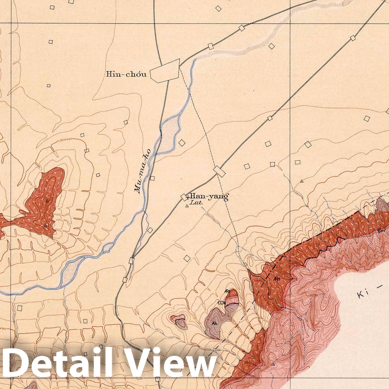 Hin-Chou Sheet - Geologic Map, 1906 - Historical Map Print