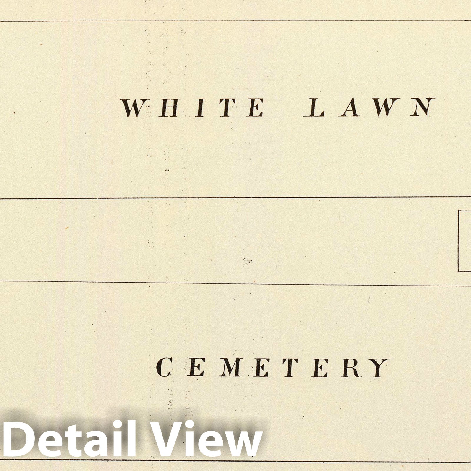 Historic Map : State Atlas Map, White Lawn Cemetery. 1878 - Vintage Wall Art