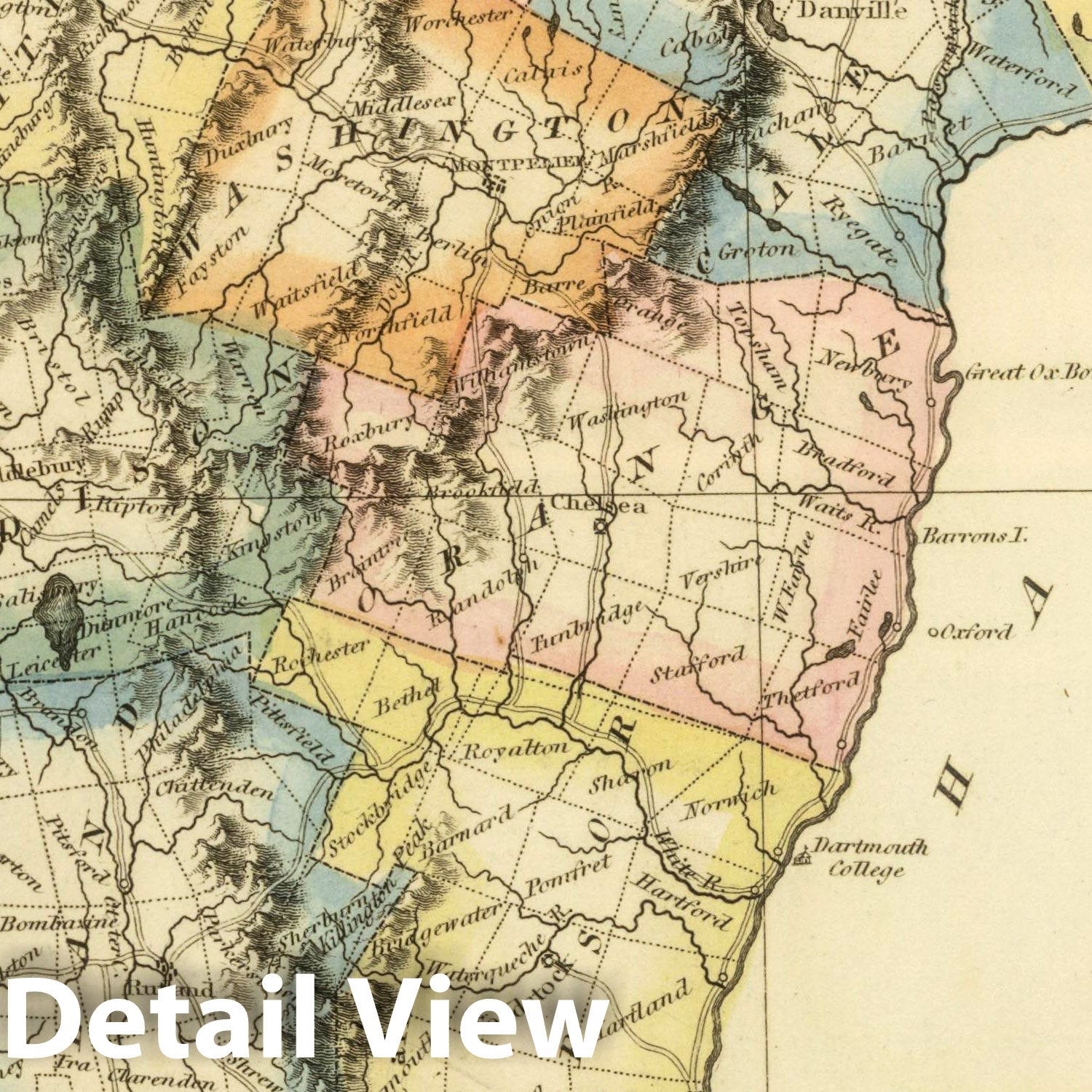 Vermont, 1822 - Historical Map Print