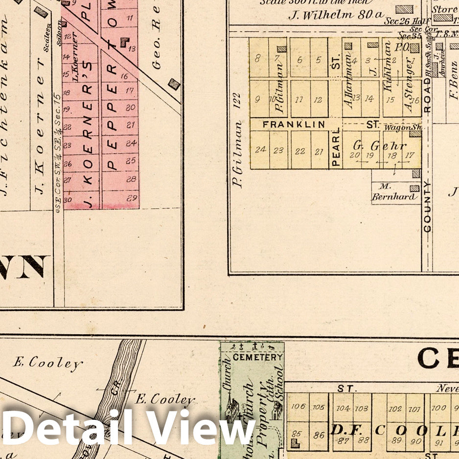 Cedar Grove, Franklin County, Indiana - Property Map, 1882