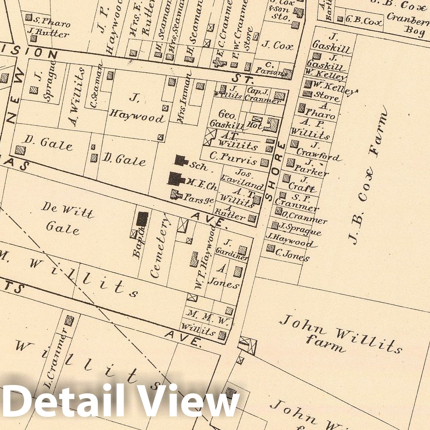 West Creek, New Jersey 1878 Historical Map Print