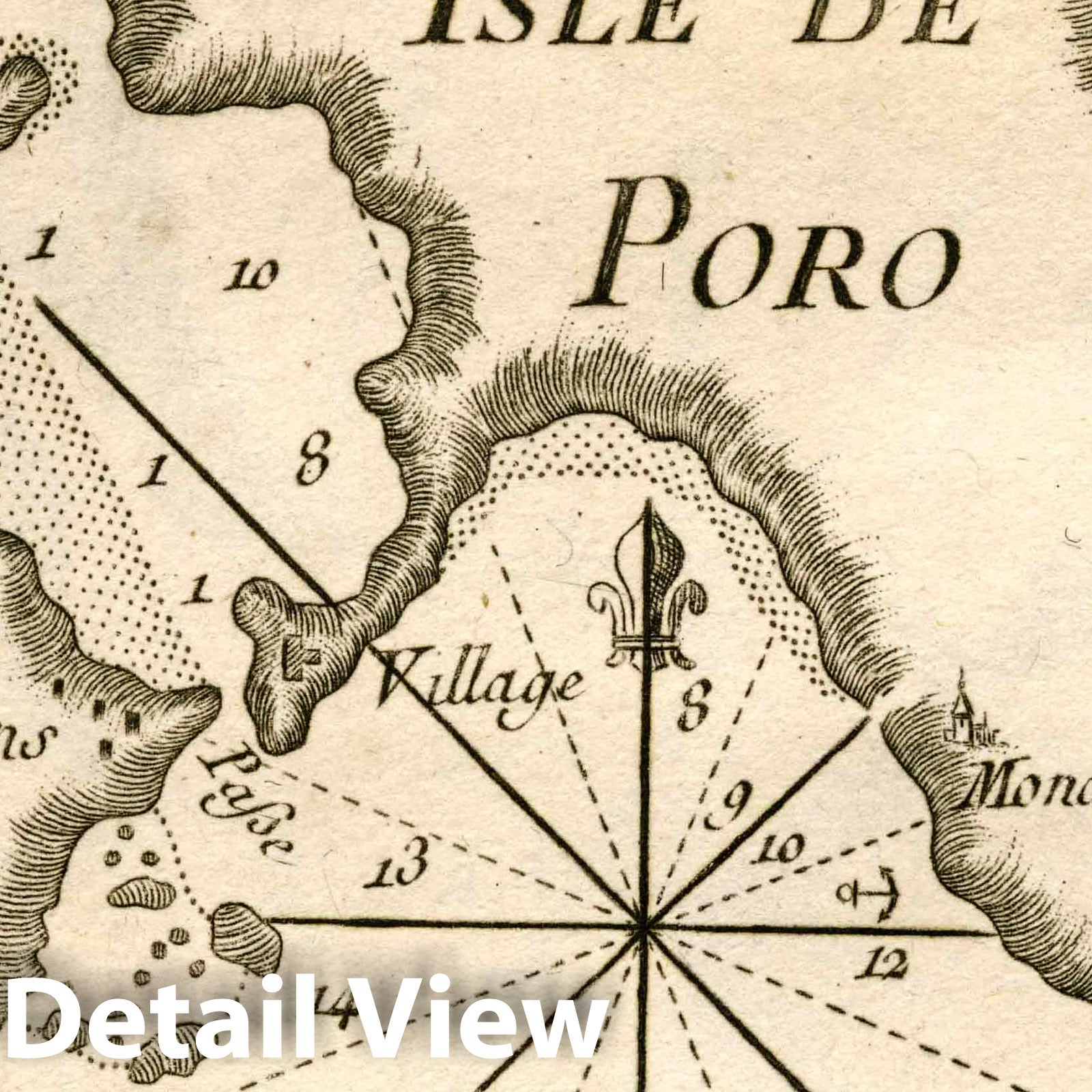 Poros Island, Greece - Nautical Chart - Plate No. 83, 1764