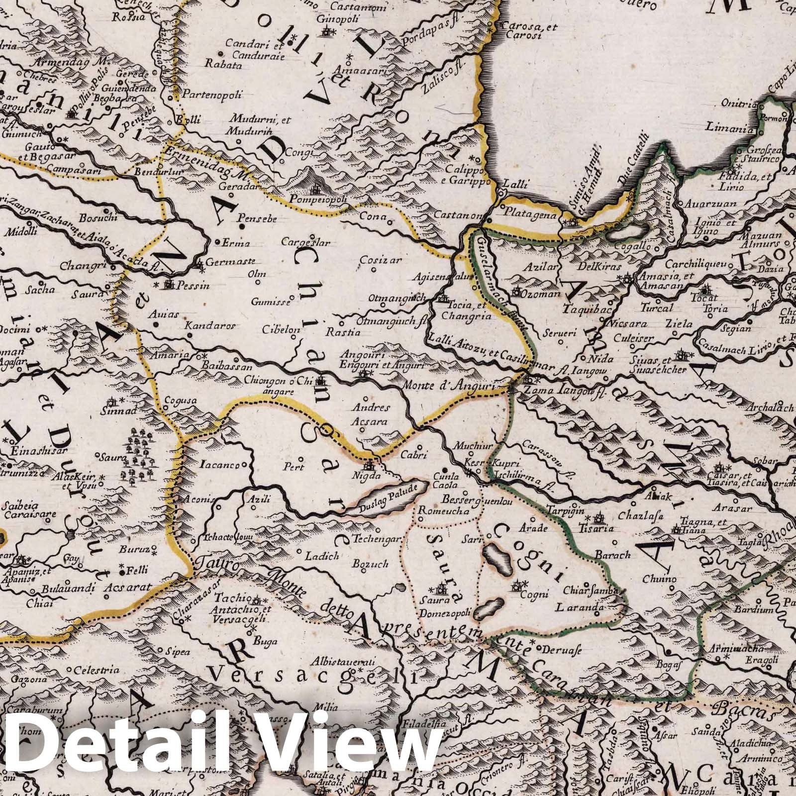 Anatolia (Asia Minor) - River Map, 1686 - Historical Map Print