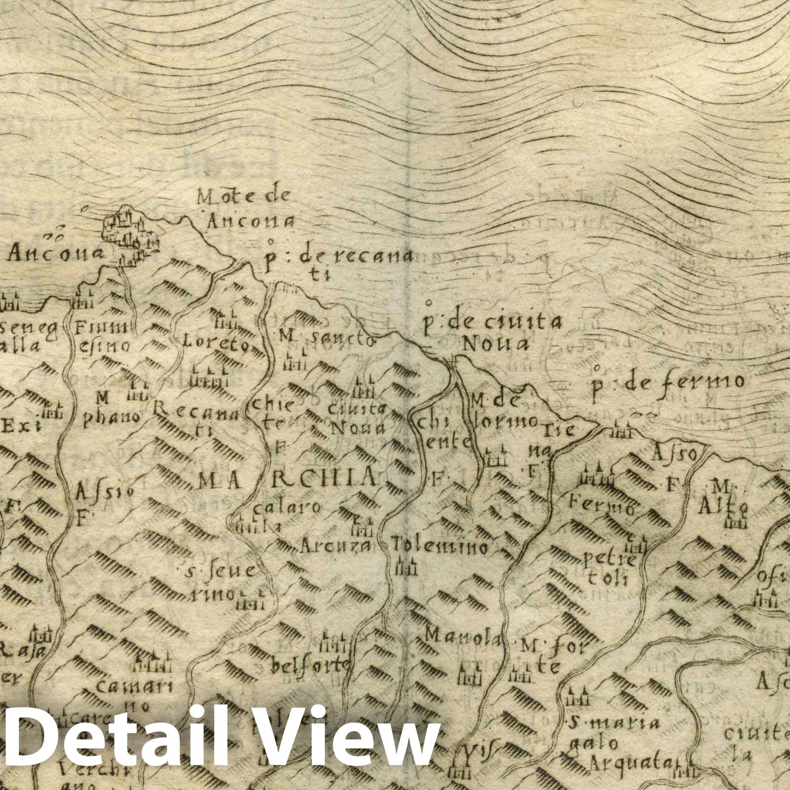 Ancona - Route Map, 1548 - Historical Map Reproduction