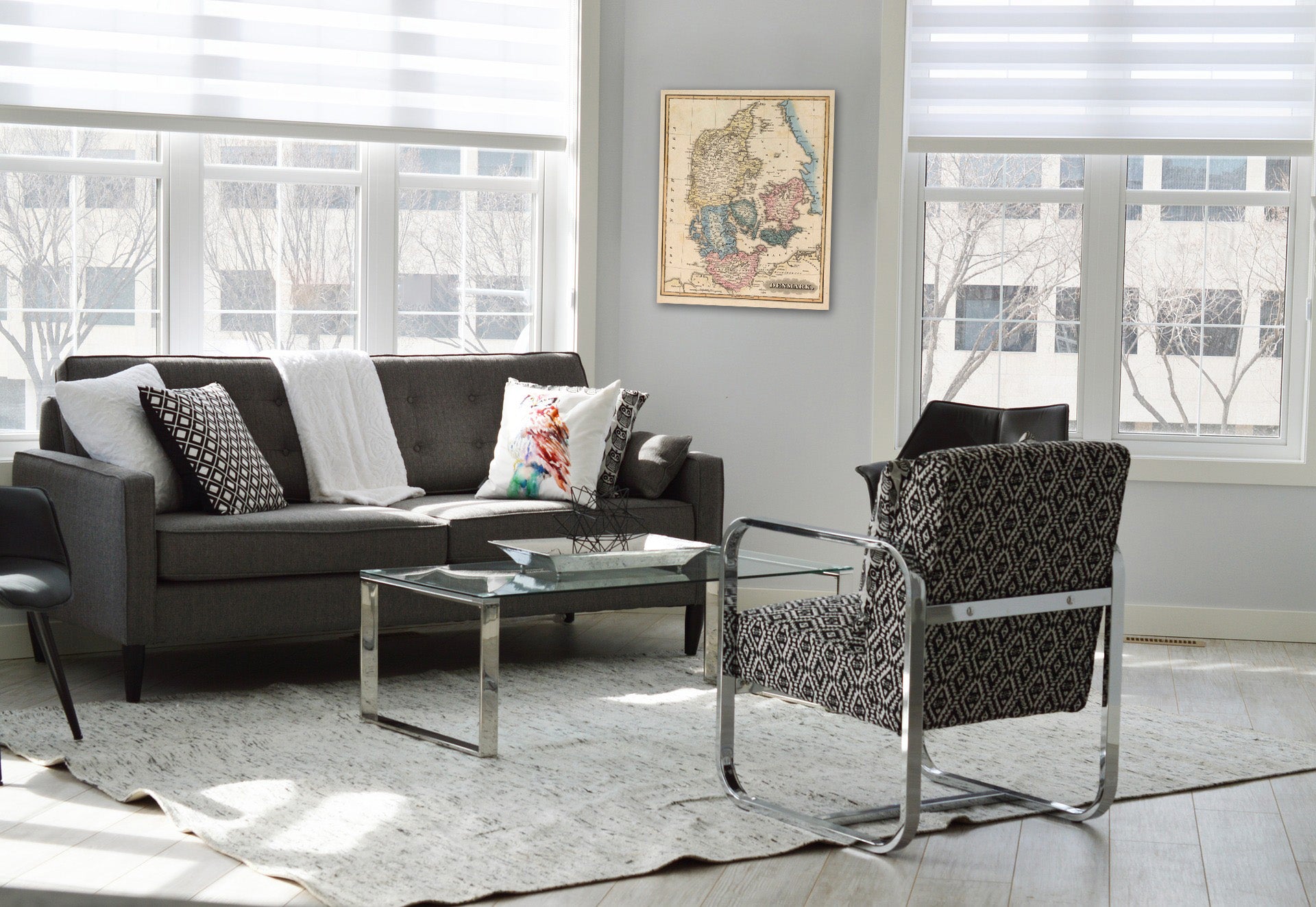 Historic Map : World Atlas Map, Denmark. 1823 - Vintage Wall Art