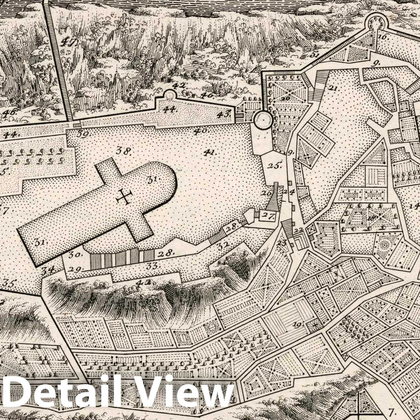 Mont Saint-Michel, 1705 - Historical Map Print