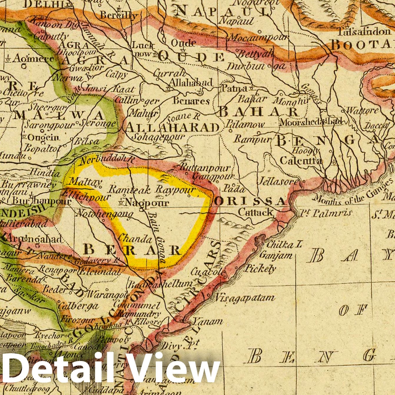 India, 1821 - Historical Map Print