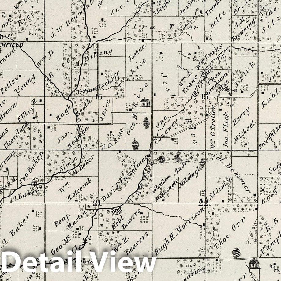 Richfield Township, Adams County, Illinois - Property Map, 1872