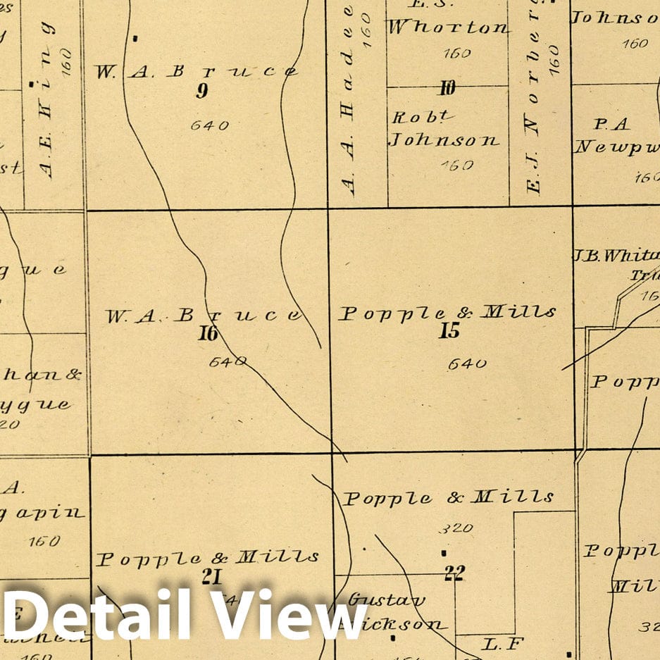 Township 11 N. Range XX W., Dawson County, Nebraska - 1904 Atlas Map Print