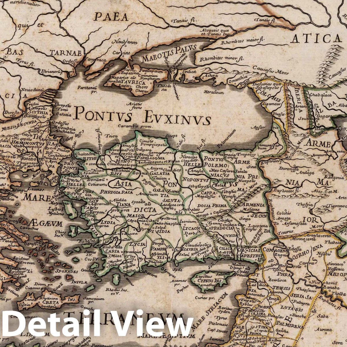 Roman Empire - Eastern Portion, 1669 - Historical Map Print