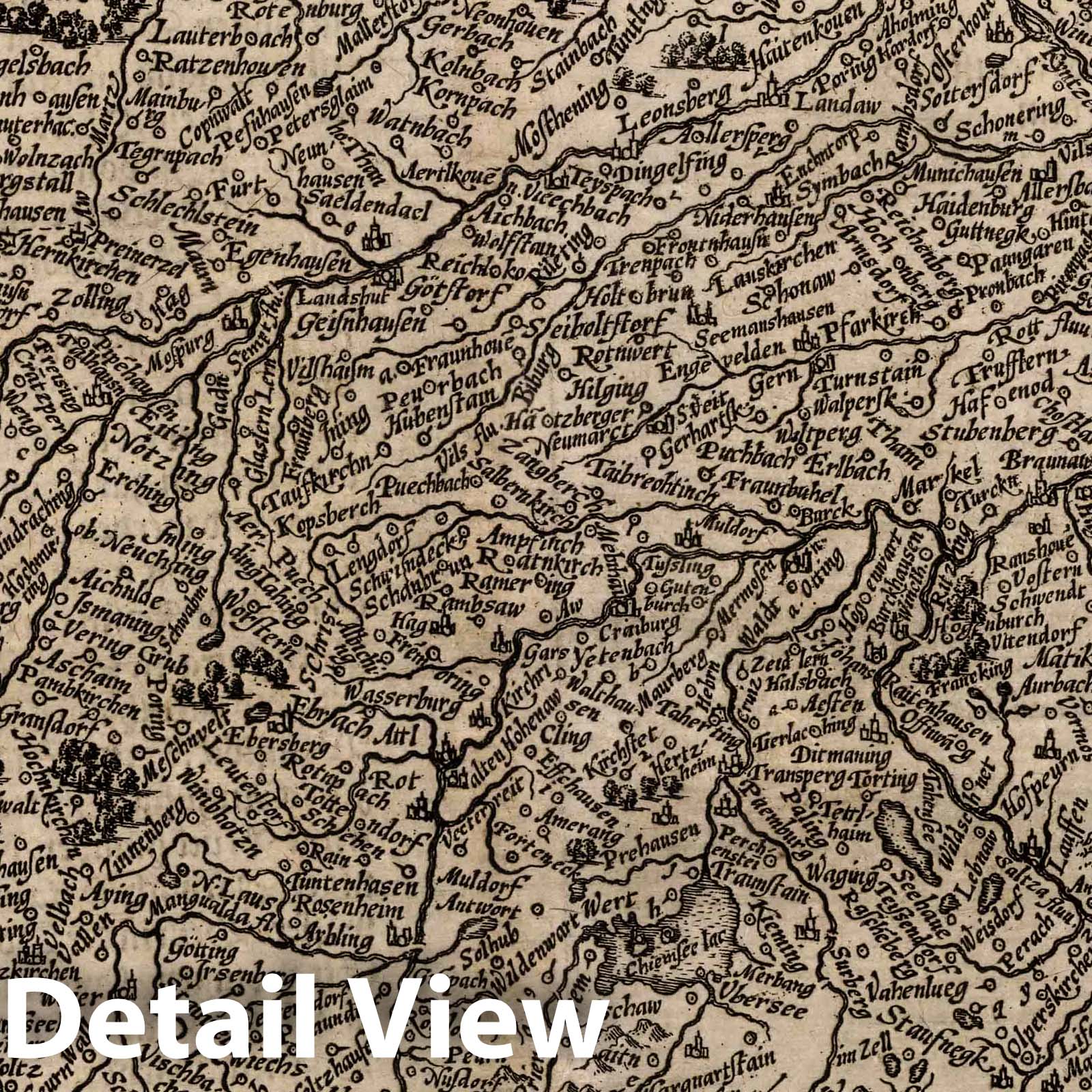 Bavaria, 1600 - Historical Map Print from Geographisch Handtbuch
