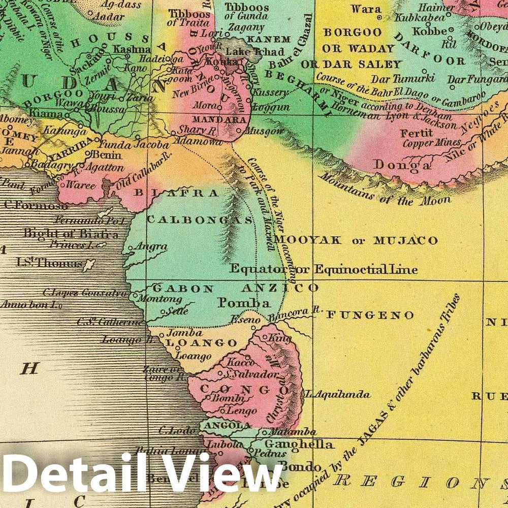 Historic Map : Classical Atlas Map, Africa. 1831 - Vintage Wall Art