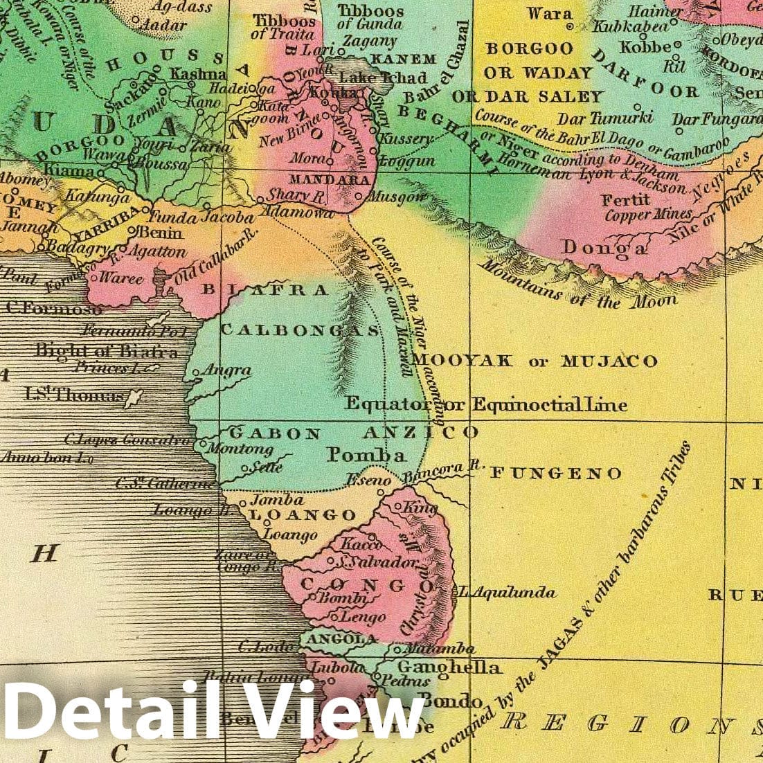 Africa, 1831 - Historical Map Print from Finley's Atlas