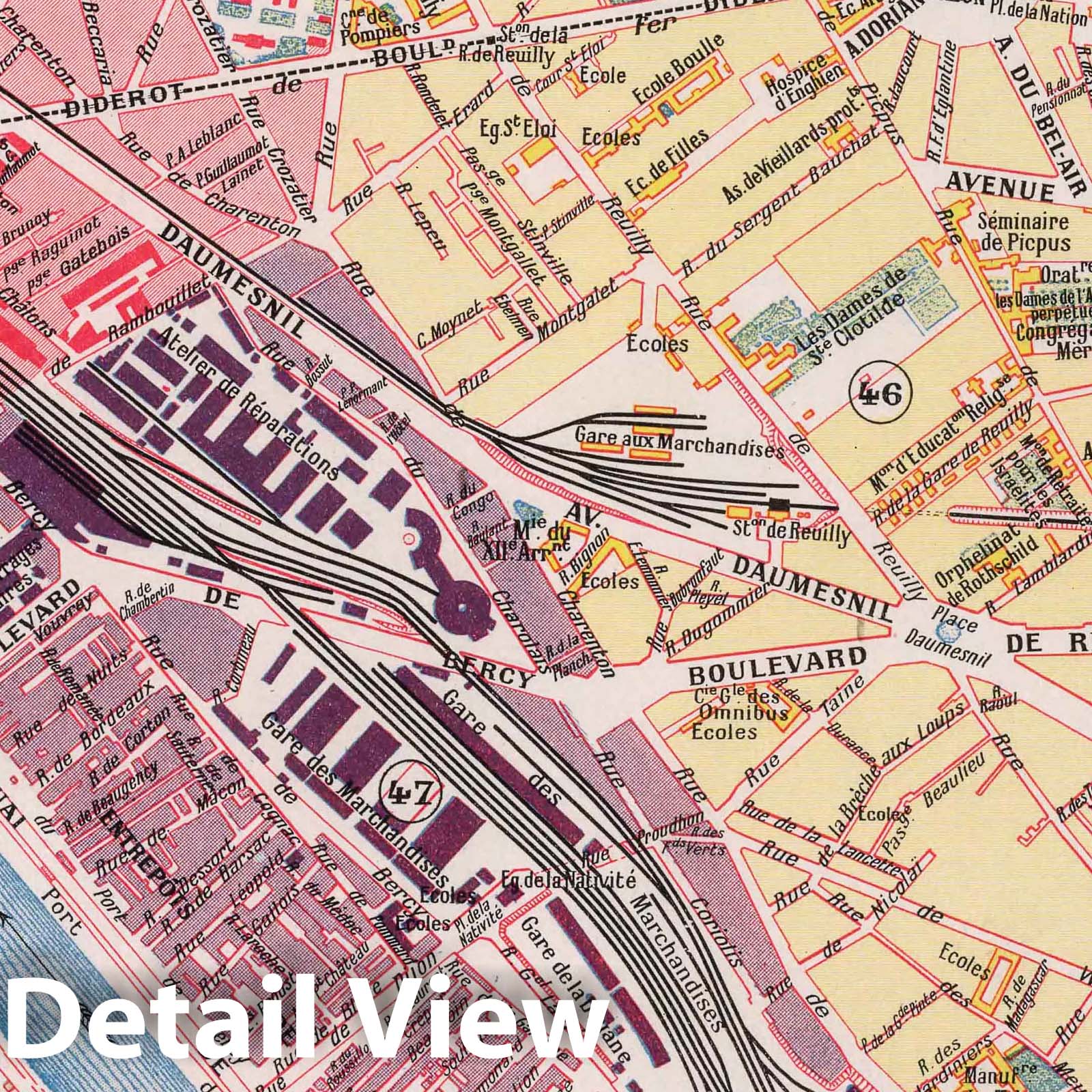 Paris, 12th Arrondissement, 1900 - Historical Map Print