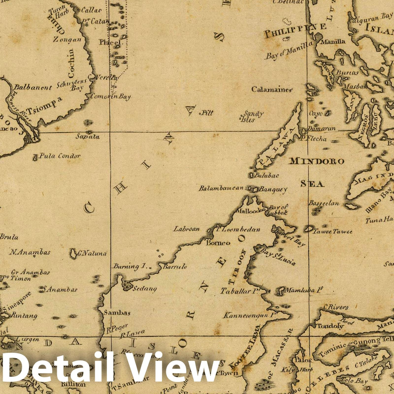 East India Islands - Nautical Chart, 1812 - Historical Map Print